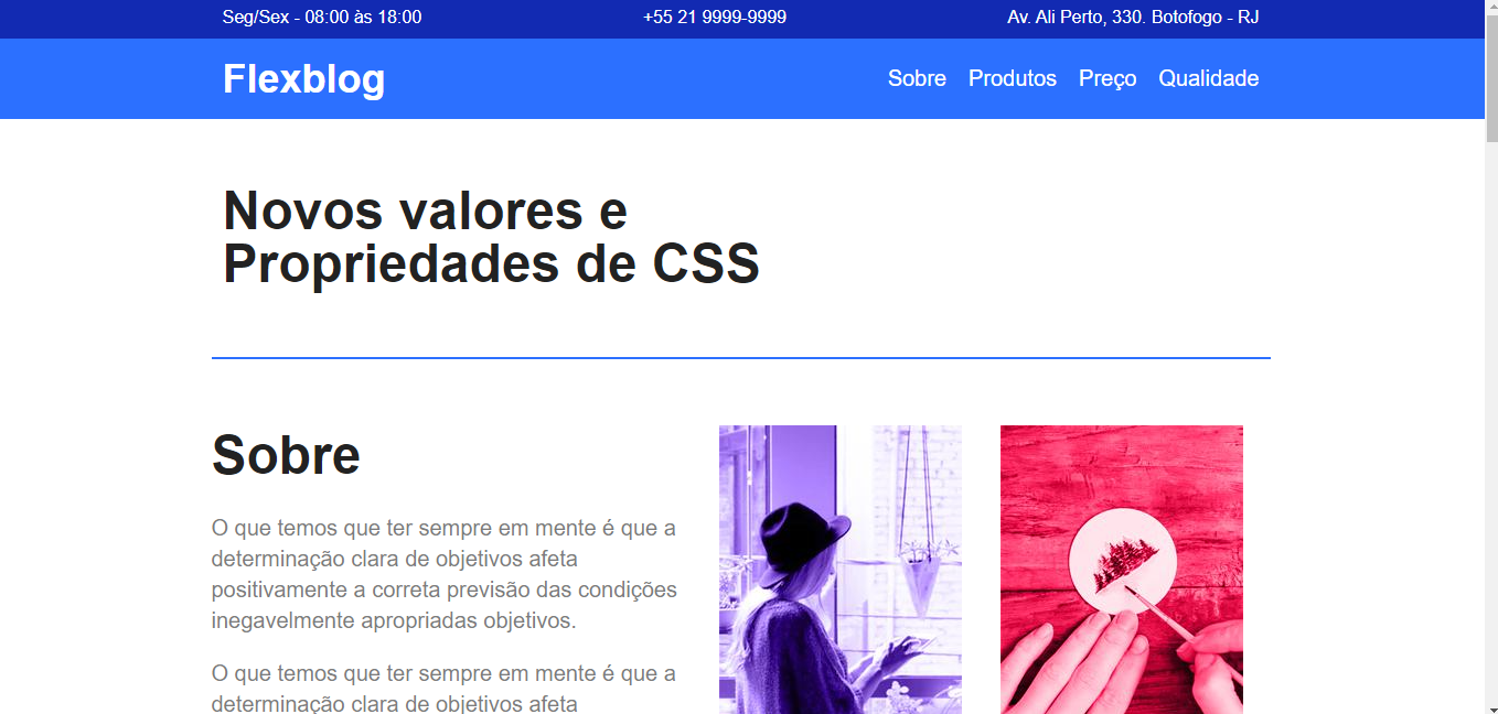 Projeto com Flexblog